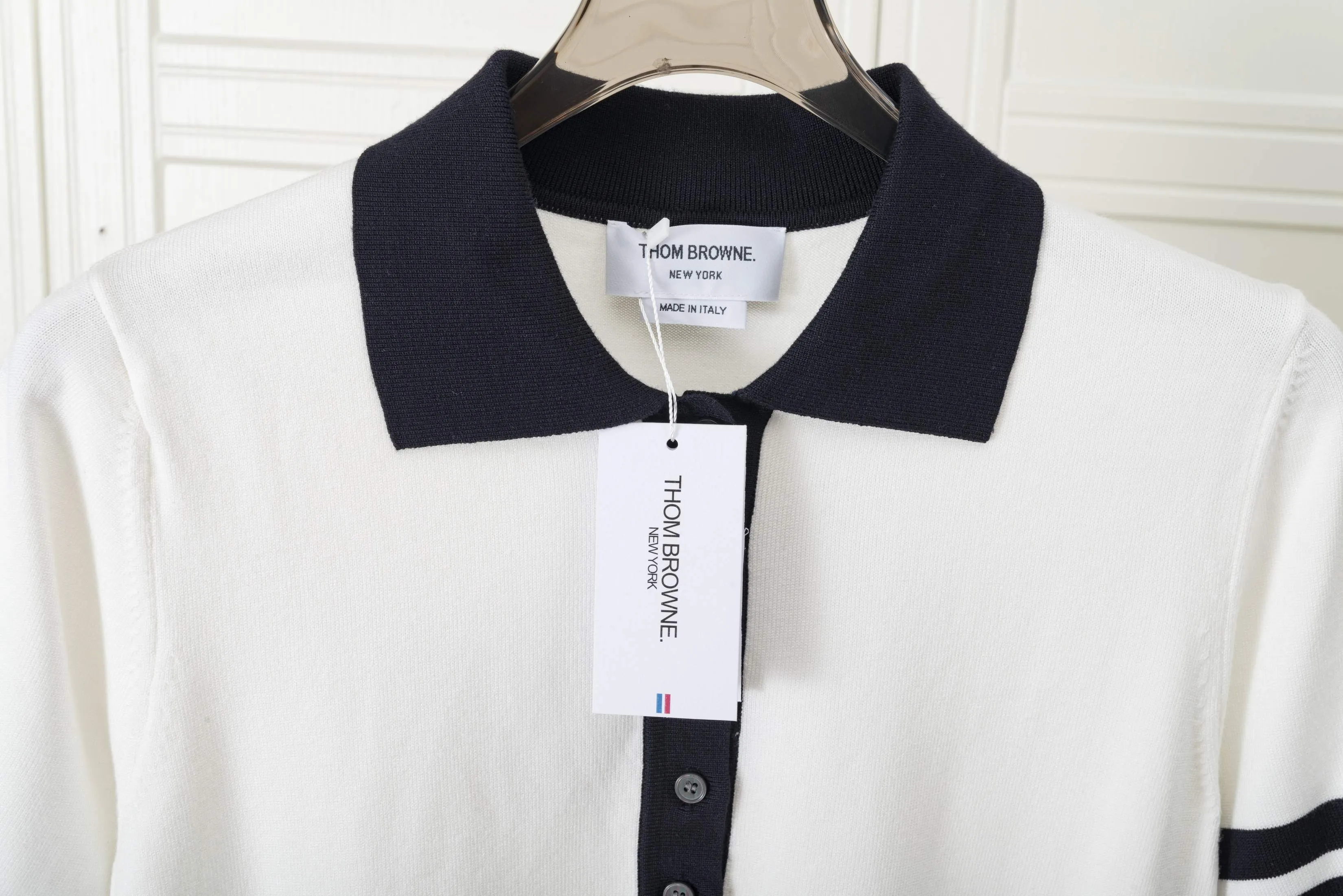𝑻𝒉𝒐𝒎 𝑩𝒓𝒐𝒘𝒏𝒆 POLO Thom Browne POLO Classic Breathable Quality + Size：0/1/2 ：White/Navy Blue/Gray